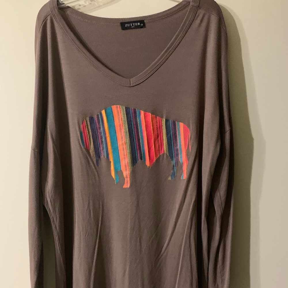 Long sleeve buffalo shirt